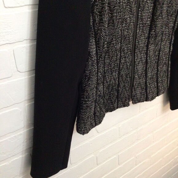 MARIO Serrani Italy blazer wool blend Italian designer size 4 black white - Picture 5 of 13